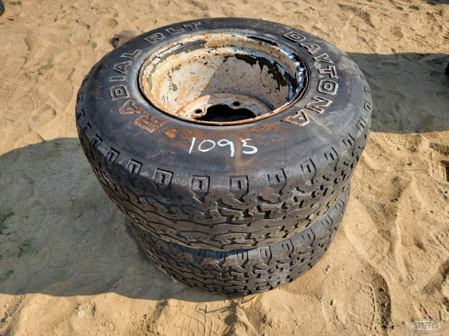 Tires on steel rims